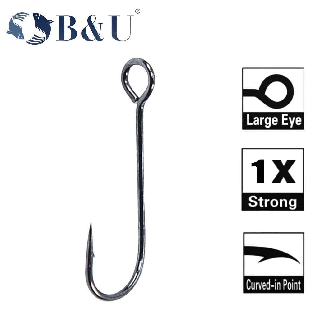 Fishing Hook Offset - B&U 20pcs Fishing hook big eyes