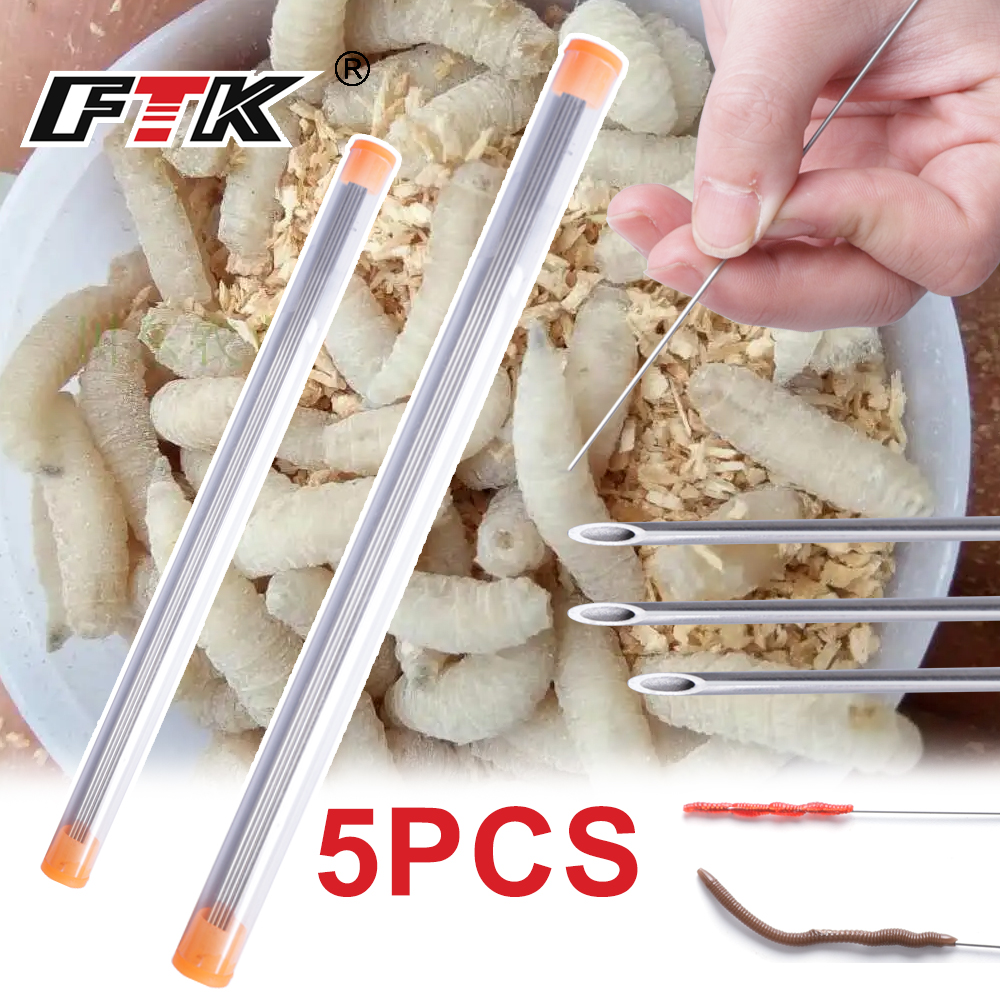 Fishing Hook Stainless Steel - FTK Earthworm Hooking Needle Stainless Steel