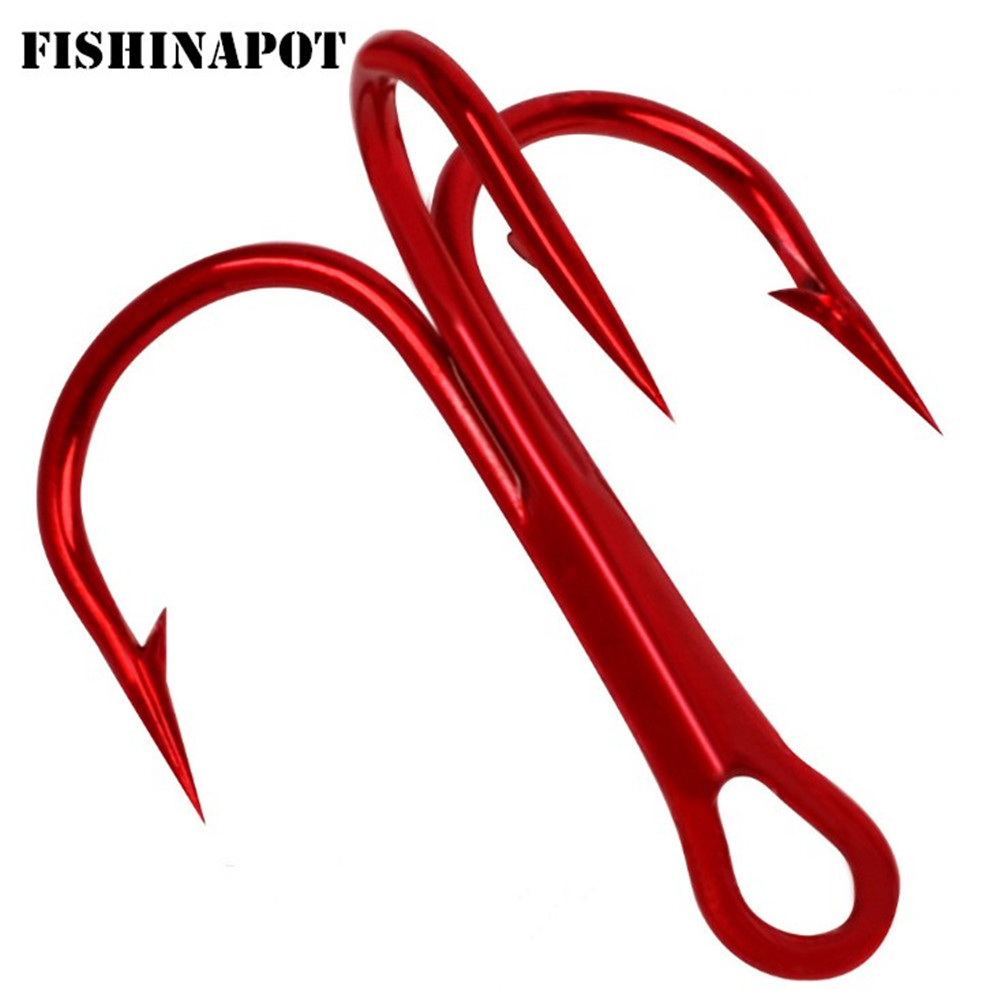 20pcs/lot Red 2/4/6/8/10# Fish - Fishing Hook Offset recension och pris