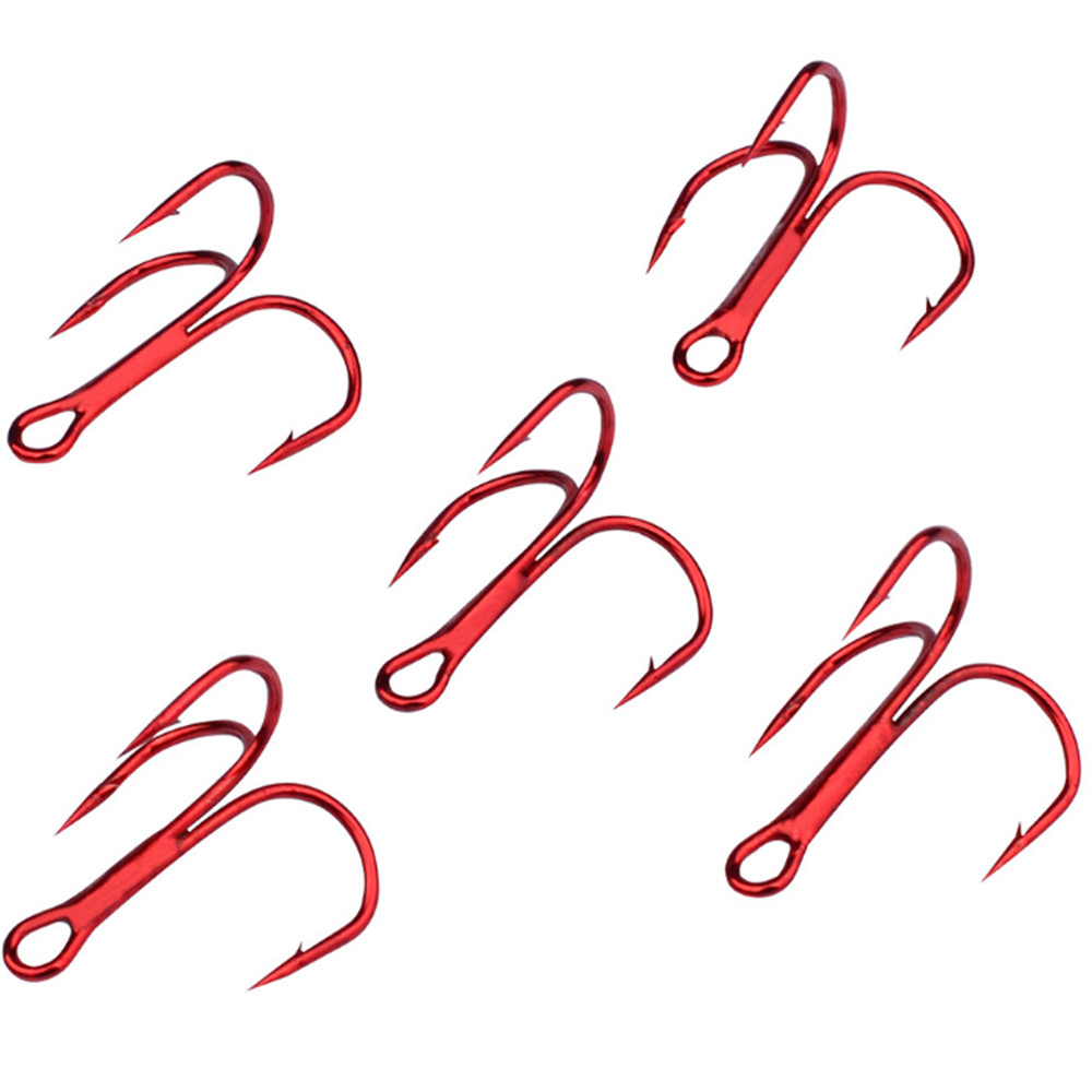 20pcs/lot Red 2/4/6/8/10# Fish - Fishing Hook Offset recension och pris