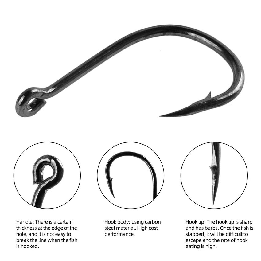 100/500pcs Fishing Hooks Set C - Fishing Hook Circle recension och pris