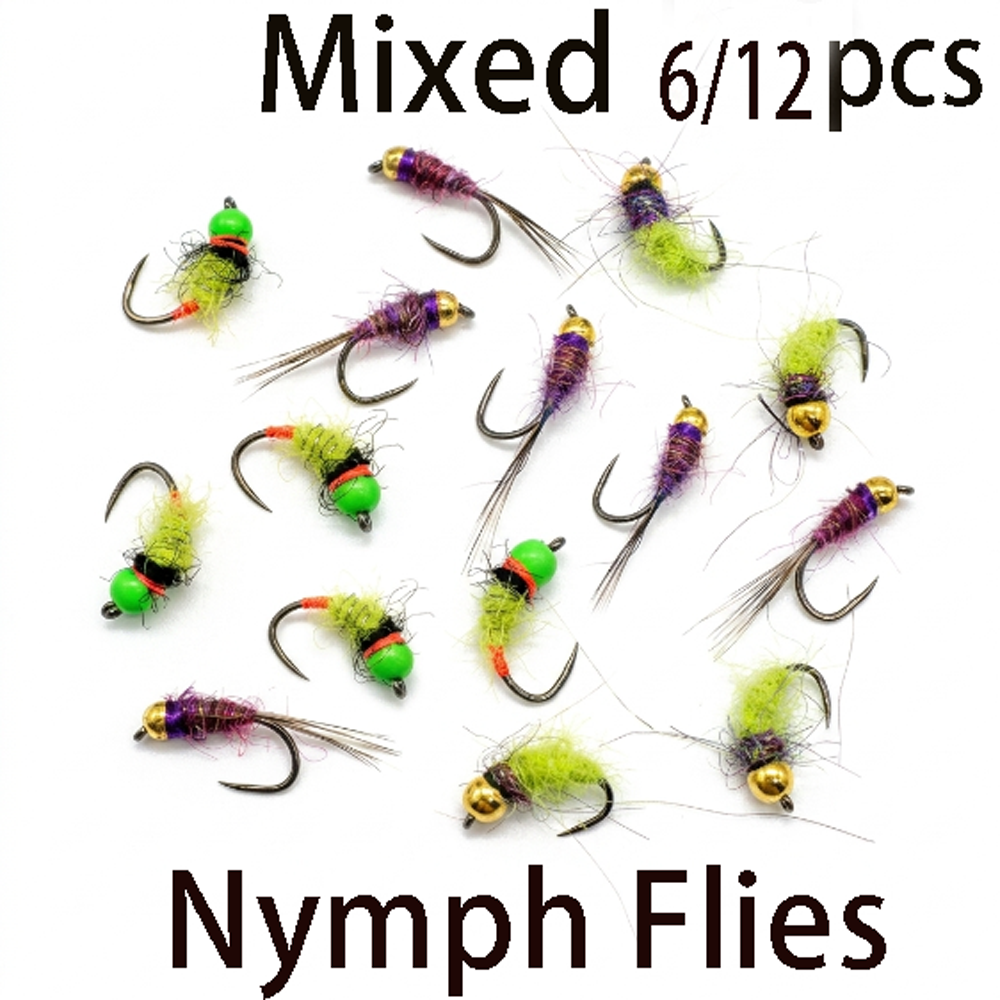 6/12Pcs Mixed Wet Nymph Fly Fi - Fishing Hook Assortment recension och pris