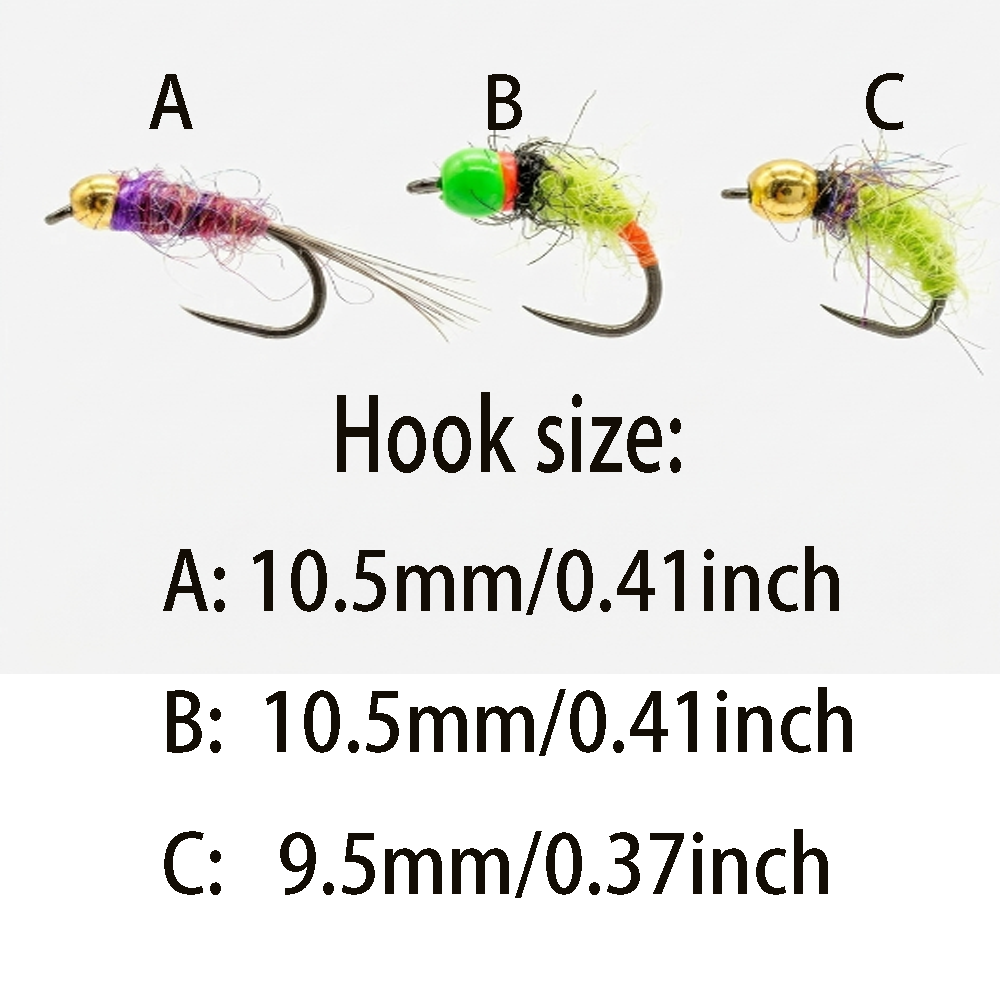 6/12Pcs Mixed Wet Nymph Fly Fi - Fishing Hook Assortment recension och pris
