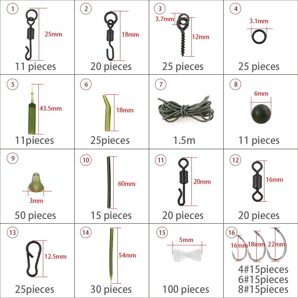 Carp Fishing Tackle Kit With B - Fishing Hook Box recension och pris