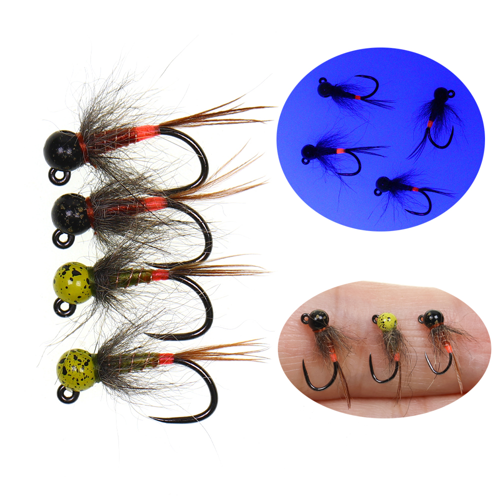 6PCS Jig Tungsten Bead Head Ny - Fishing Hook Barbless recension och pris