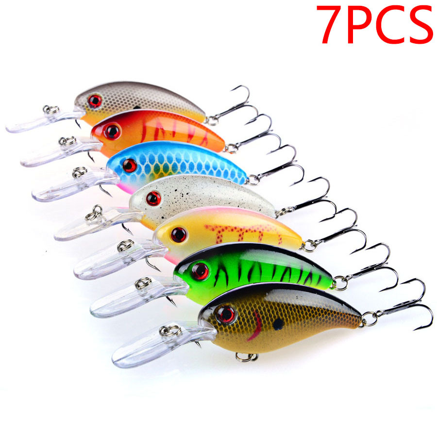 7Pcs Crankbait Fishing Lure Fl - Fishing Hook Treble recension och pris