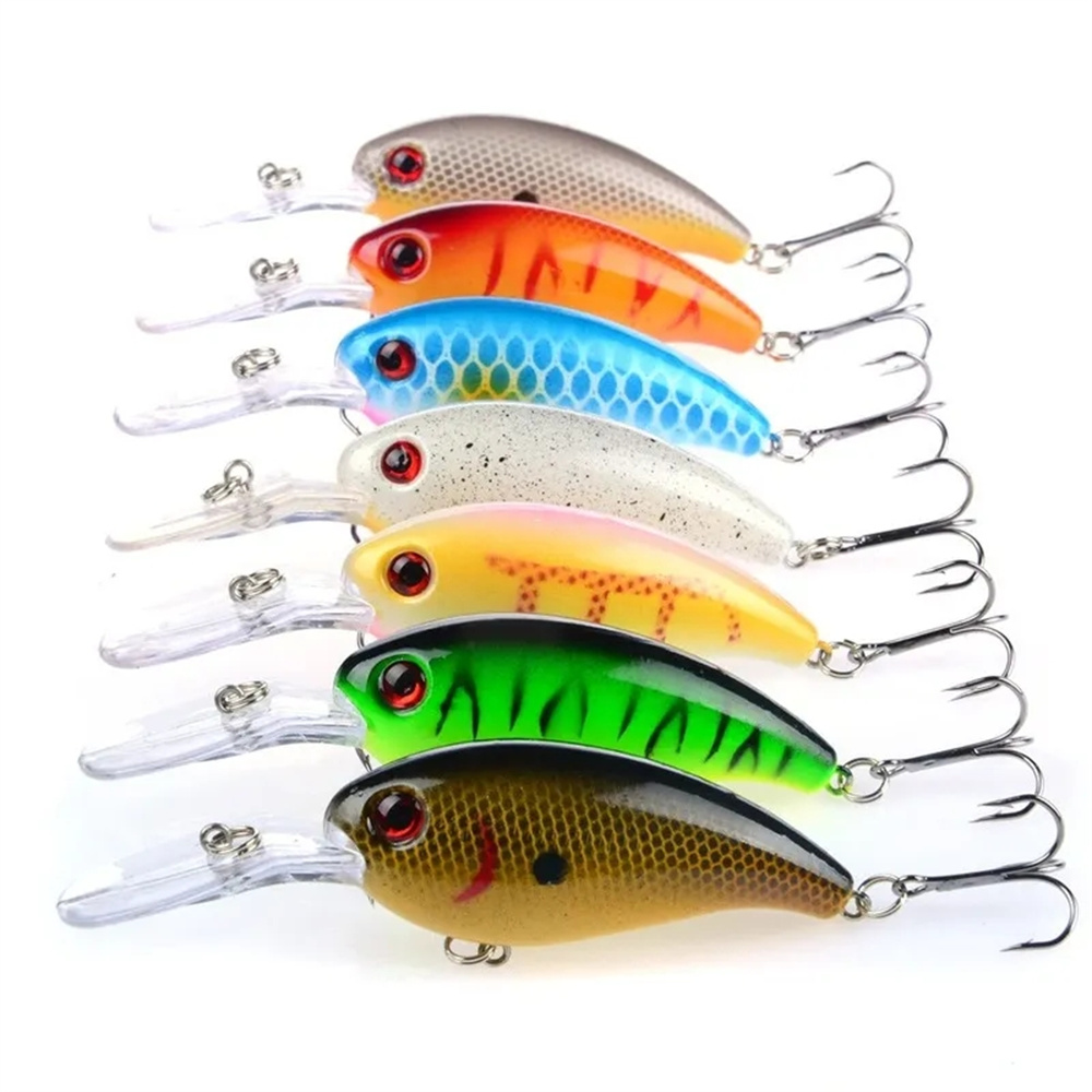 7Pcs Crankbait Fishing Lure Fl - Fishing Hook Treble recension och pris