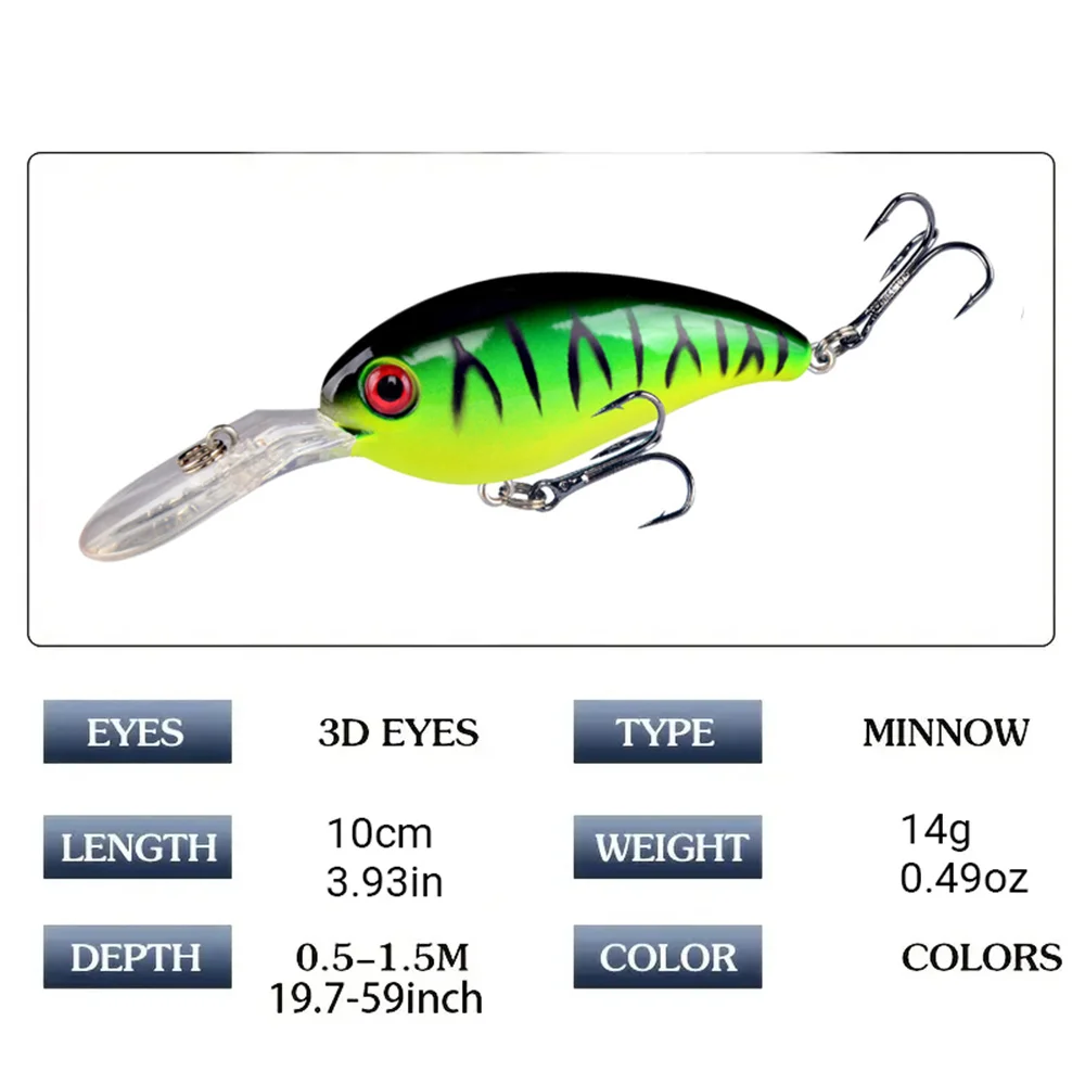 7Pcs Crankbait Fishing Lure Fl - Fishing Hook Treble recension och pris