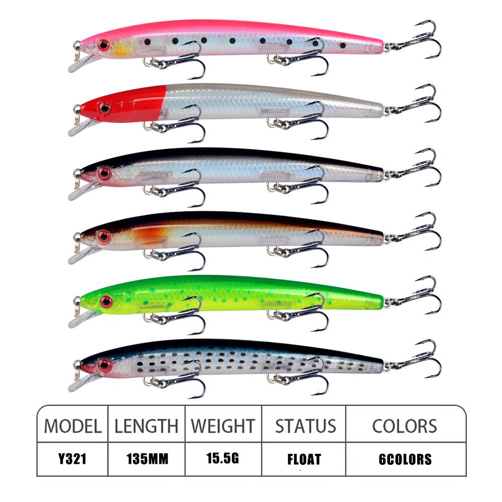 Minnow Fishing Lure 13.5cm 15. - Fishing Hook Treble recension och pris