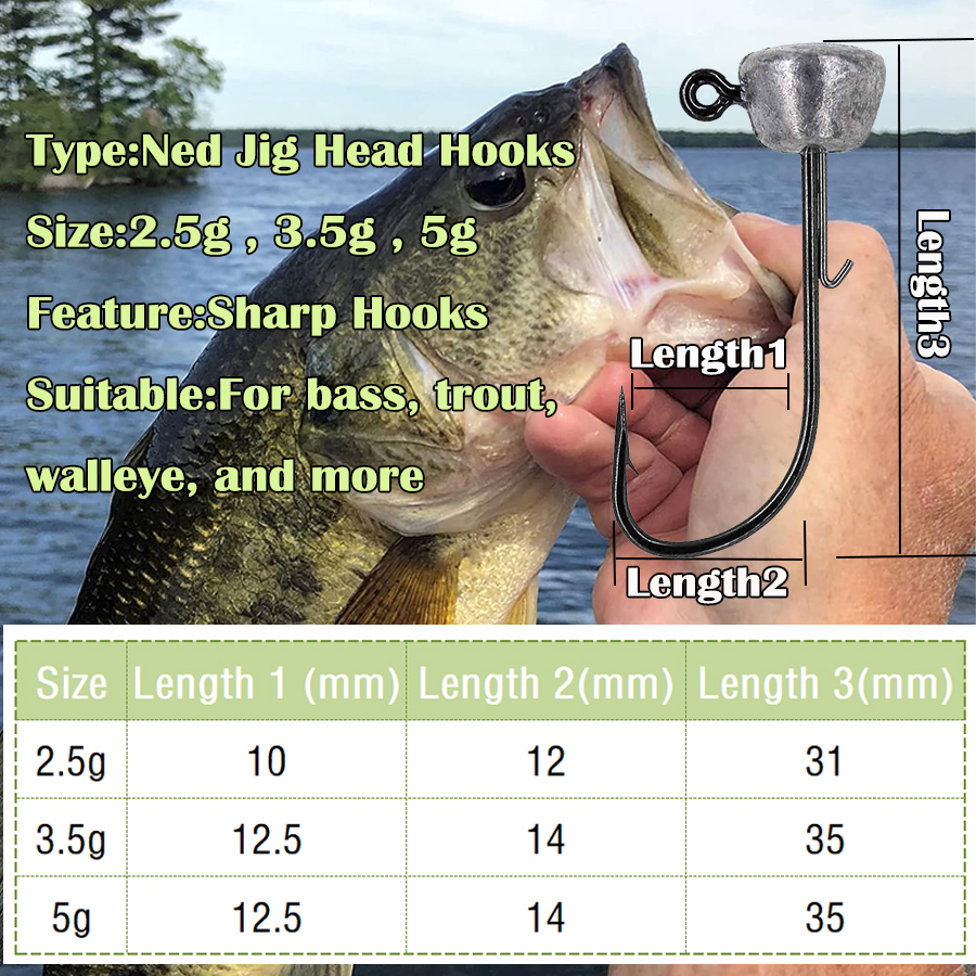 Mushroom Head Fishing Rigs Jig - Fishing Hook Weedless recension och pris