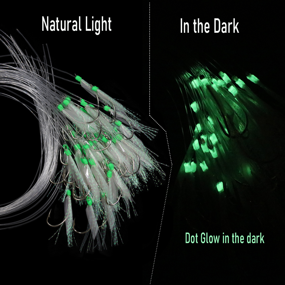 WIFREO 50pc Luminous Simulated - Fishing Hook Circle recension och pris