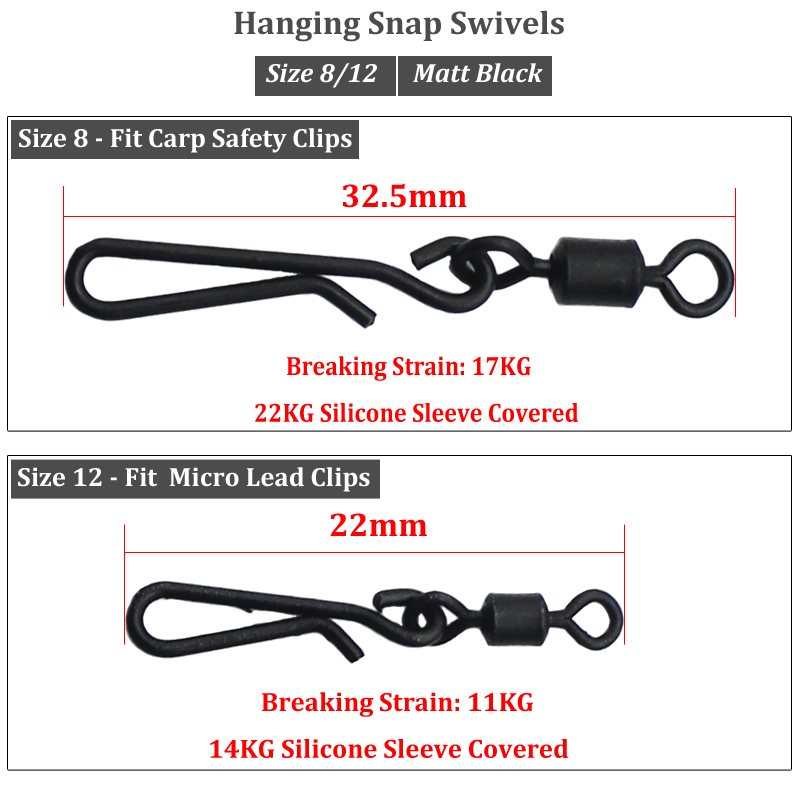 20PCS Carp Fishing Quick Chang - Fishing Hook Size recension och pris