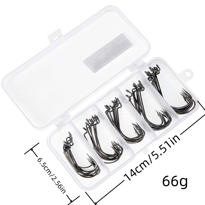50Pcs/Box High Carbon Steel Fi - Fishing Hook Stainless Steel recension och pris