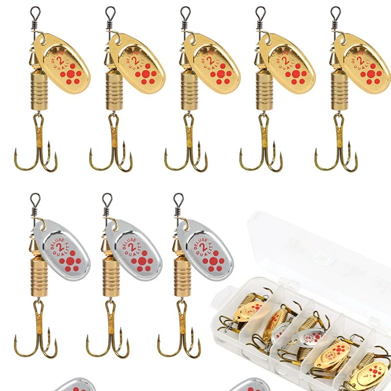 1PCS Metal Plating Spinner Bai - Fishing Hook Treble recension och pris