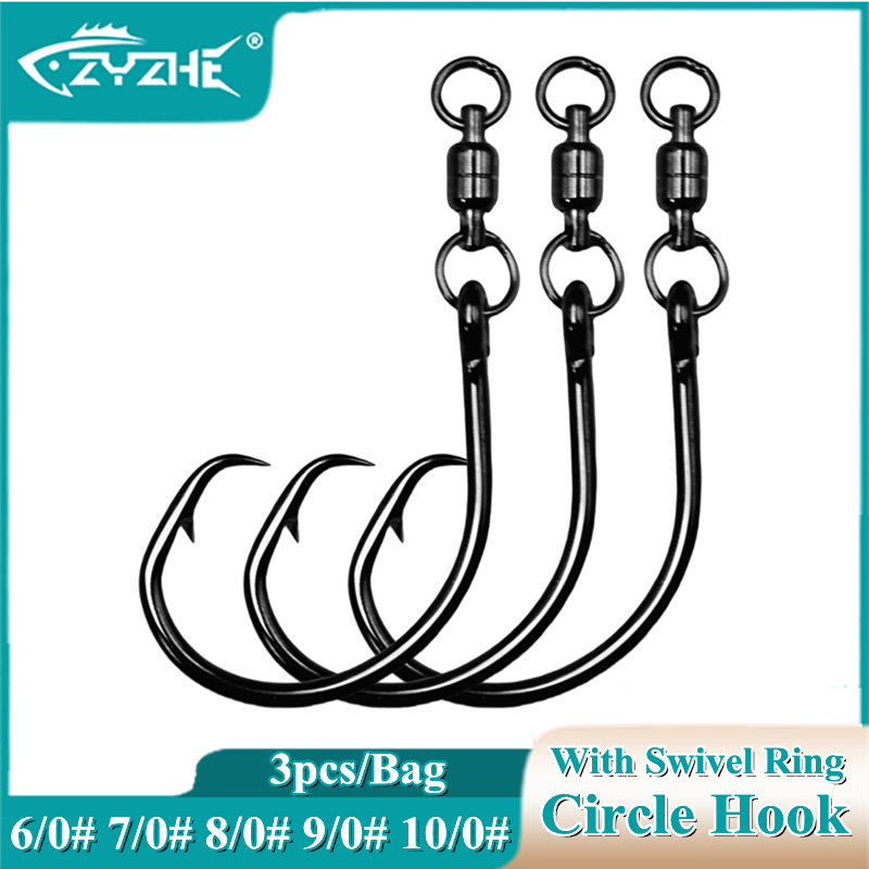 ZYZHE 3pcs/Bag Circle Hooks Wi - Fishing Hook Circle recension och pris
