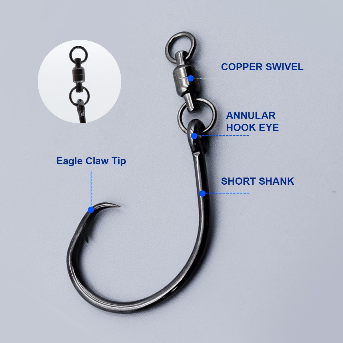 ZYZHE 3pcs/Bag Circle Hooks Wi - Fishing Hook Circle recension och pris