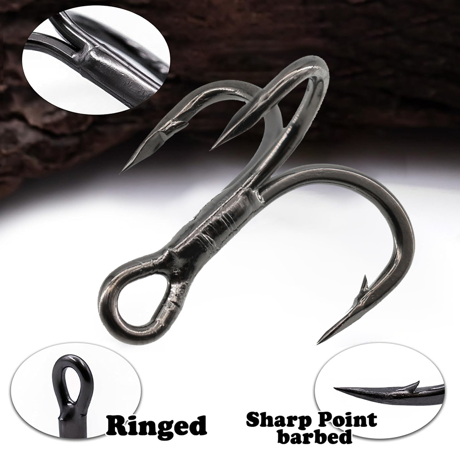 6X Fishing Treble Hook 10Pcs T - Fishing Hook Offset recension och pris