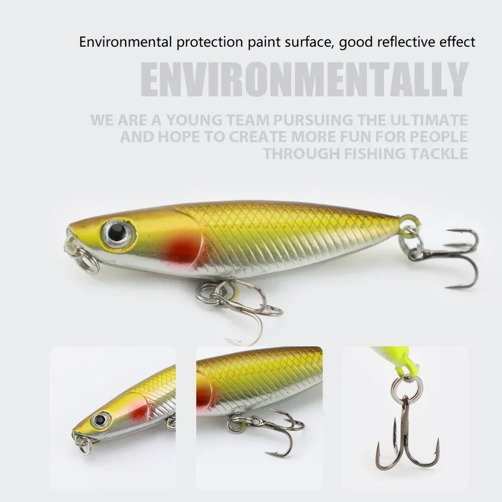 45mm 1.9g 1pcs Zigzag Dog Penc - Fishing Hook Treble recension och pris