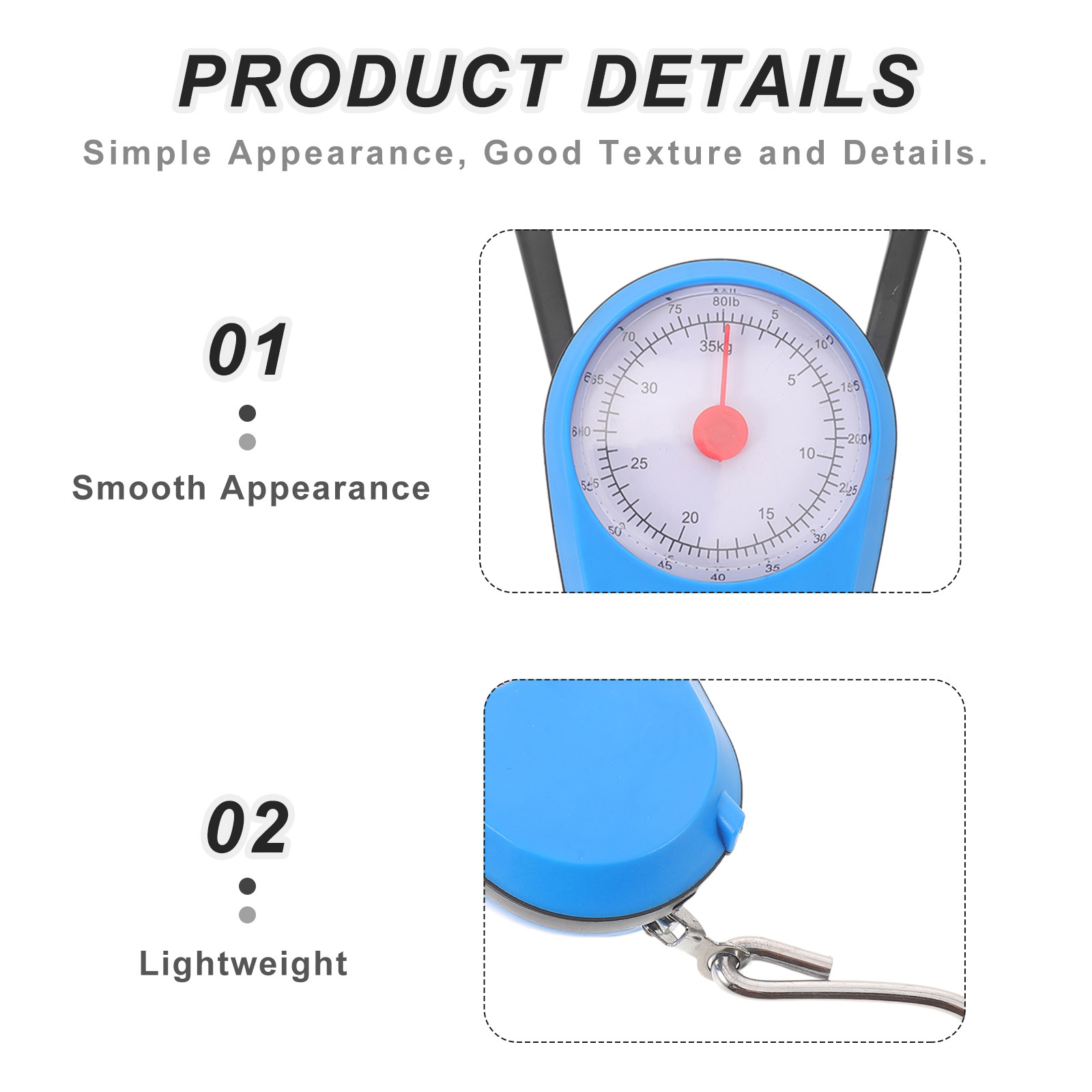 Portable Spring Scale 20Kg 44L - Fishing Hook recension och pris
