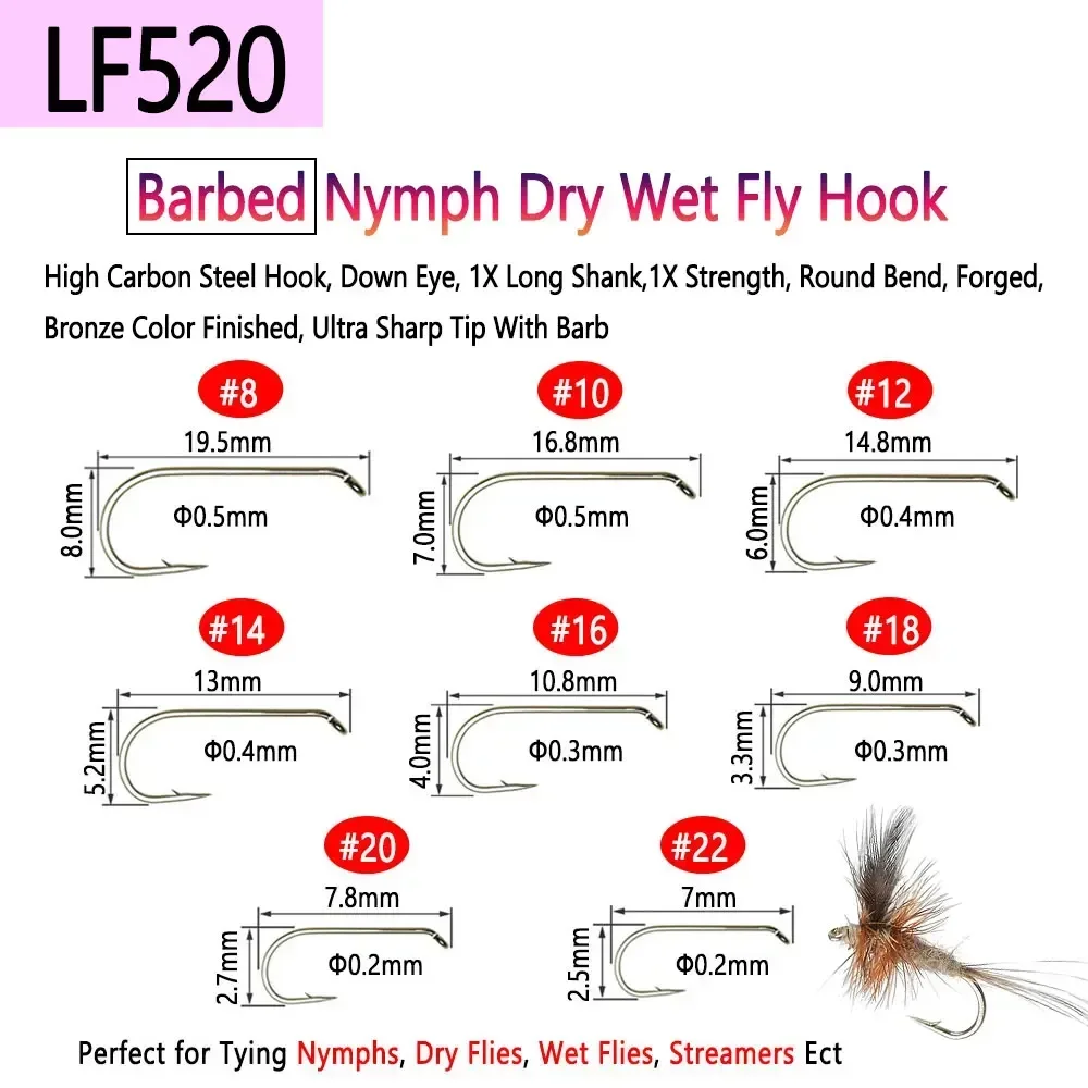 Bimoo 100PCS 1#~22# Barbed & B - Fishing Hook Barbless recension och pris
