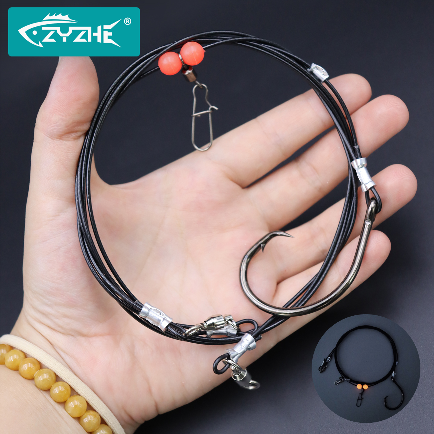 ZYZHE 1pc Sea Fishing Rigs Wit - Fishing Hook Circle recension och pris