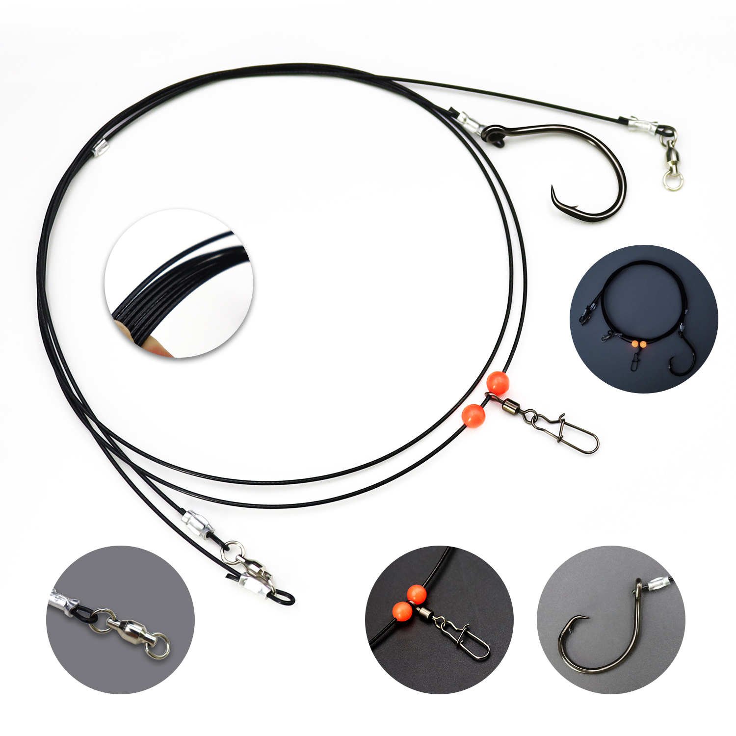 ZYZHE 1pc Sea Fishing Rigs Wit - Fishing Hook Circle recension och pris