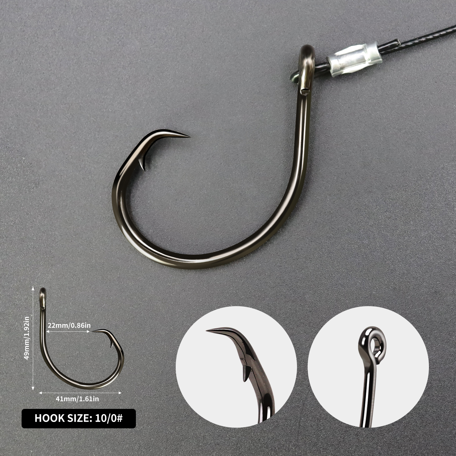 ZYZHE 1pc Sea Fishing Rigs Wit - Fishing Hook Circle recension och pris