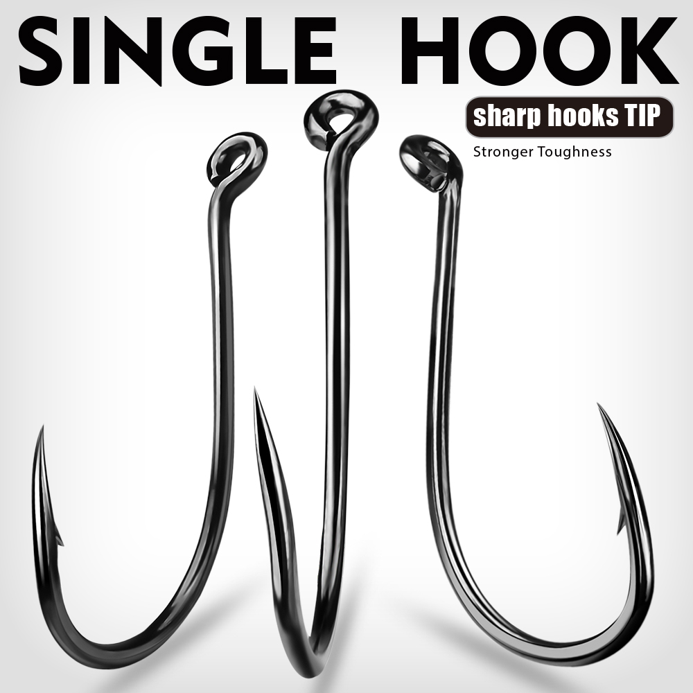 KATYUSHA  100PCS J Hooks 1/0-2 - Fishing Hook Offset recension och pris