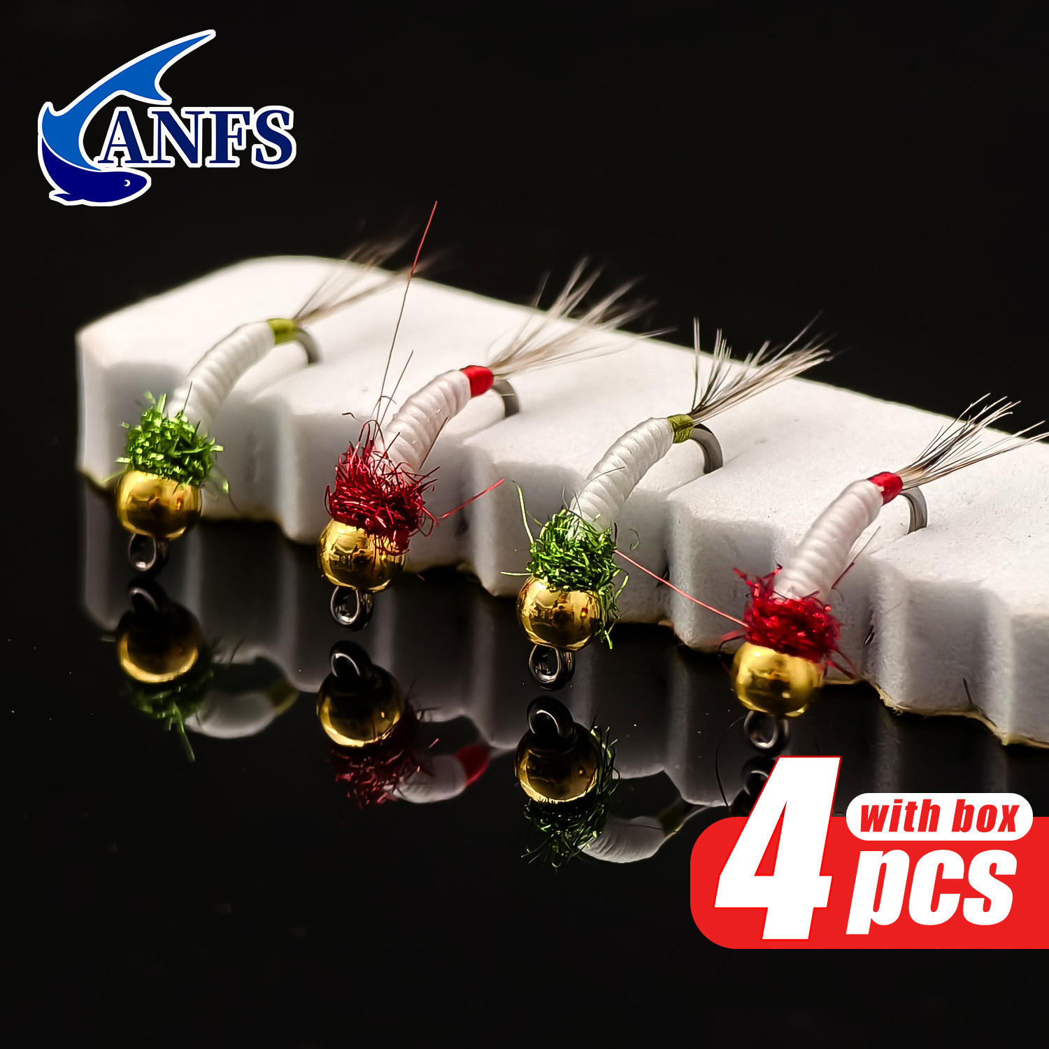 ANFS 4pcs Midge Nymph Flies As - Fishing Hook Assortment recension och pris
